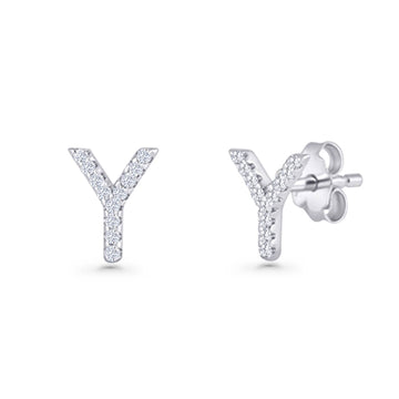 Initial Y Stud Earring